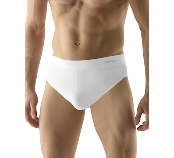 GINA pánské slipy širší bok, bezešvé, jednobarevné Eco Bamboo 51004P - bílá XL/XXL