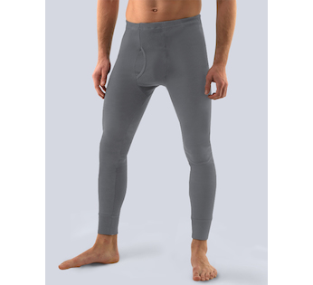 GINA pánské spodky pánské (legíny), dlouhé, šité, klasické, jednobarevné 76001P - kouřová XXXL