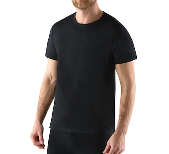 GINA pánské tričko s krátkým rukávem, krátký rukáv, šité, jednobarevné ECO Bamboo Sport 78004P - černá S