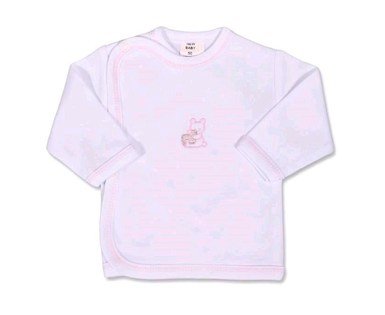 Kojenecká košilka s vyšívaným obrázkem New Baby růžová