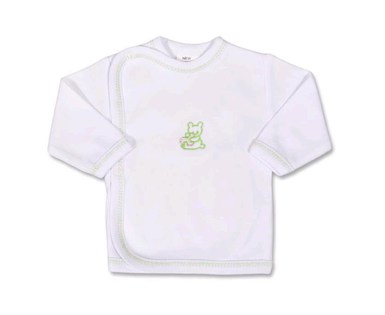 Kojenecká košilka s vyšívaným obrázkem New Baby zelená