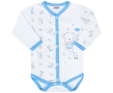 Kojenecké celorozepínací body New Baby Bears modré