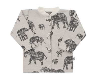 Kojenecký kabátek Baby Service Sloni šedý