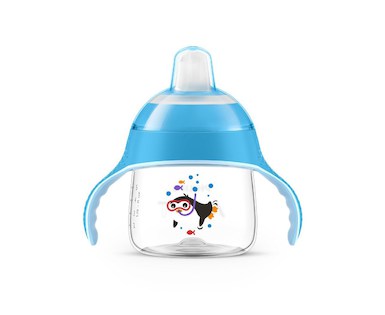 Kouzelný hrneček Avent Premium Pingu 200 ml modrý