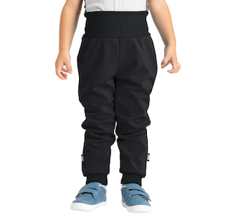 Unuo, Batolecí softshellové kalhoty s fleecem Street, Černá Velikost: 98/104