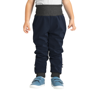 Unuo, Batolecí softshellové kalhoty s fleecem Street, Tm. Modročerná Velikost: 80/86