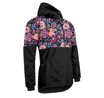 Unuo, Dámská softshellová bunda s fleecem Street, Černá, Kouzelné květiny Velikost: XL