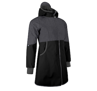 Unuo, Dámský softshellový kabát s fleecem Street, Černá, Žíhaná Antracitová Velikost: XS