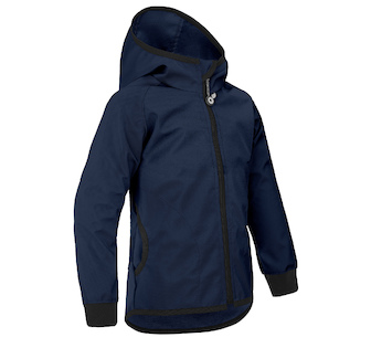 Unuo, Dětská softshellová bunda bez zateplení pružná Basic, Tm. Modročerná Velikost: 152/158