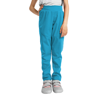 Unuo, Dětské softshellové kalhoty bez zateplení pružné Sporty, Smaragdová Velikost: 152/158