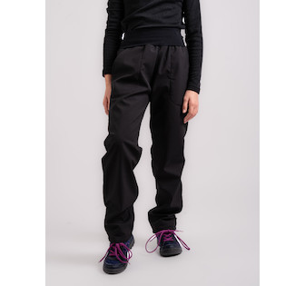 Unuo, Dětské softshellové kalhoty s fleecem Simple, Černá Velikost: 104/110