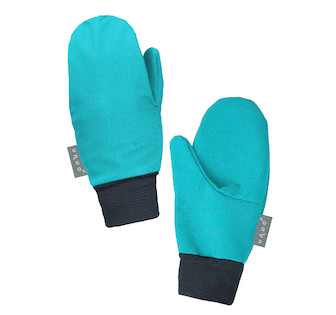 Unuo, Dětské softshellové rukavice s fleecem Tap, Sv. Smaragdová Velikost: L