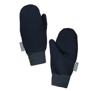 Unuo, Dětské softshellové rukavice s fleecem Tap, Tm. Modročerná Velikost: M