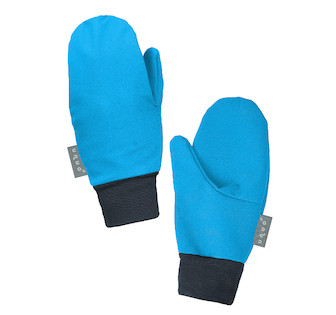 Unuo, Dětské softshellové rukavice s fleecem Tap, Tyrkysová Velikost: M